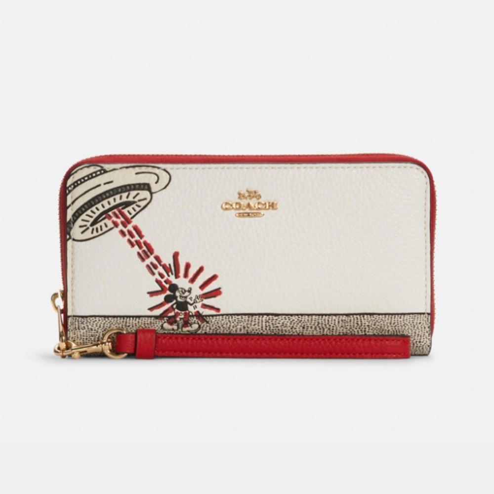 Coach Disney Mickey X Keith Haring Long Wallet